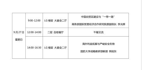 国际产能合作领军人才培训计划八期班2020年9月份课程安排