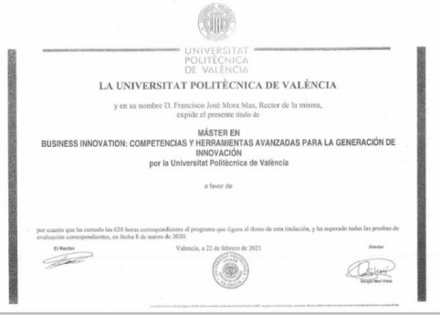 西班牙瓦伦西亚理工大学商业创新硕士项目招生简章