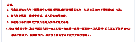 马来西亚城市大学工商管理硕士（MBA）学位课程