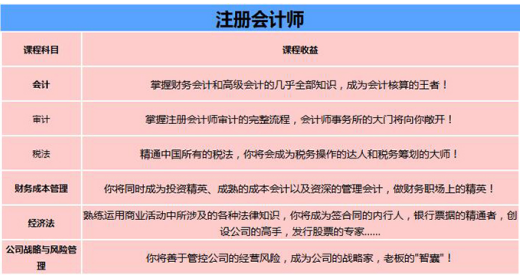 仁和注册会计师培训费用