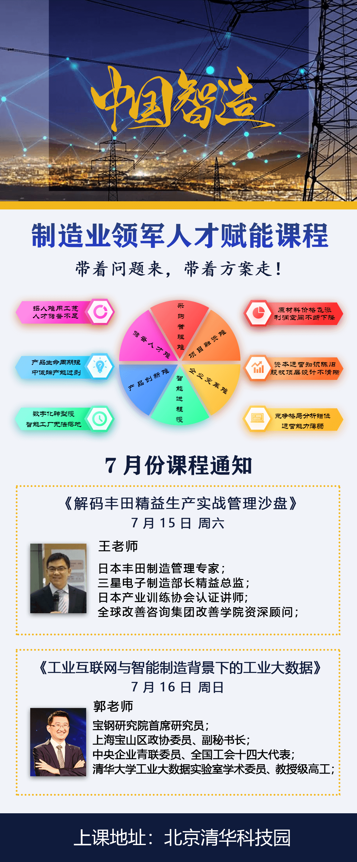 2023年7月制造业领军人才赋能课程课程安排