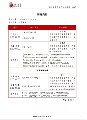 2024北京大学历史学系 历史研修班(第10期)_张新刚_黄春高