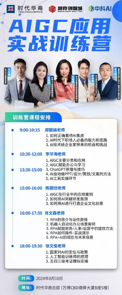 2024年8月10日时代华商  AIGC应用 实战训练营 _郑丽娟_陈颖欣_徐文俊