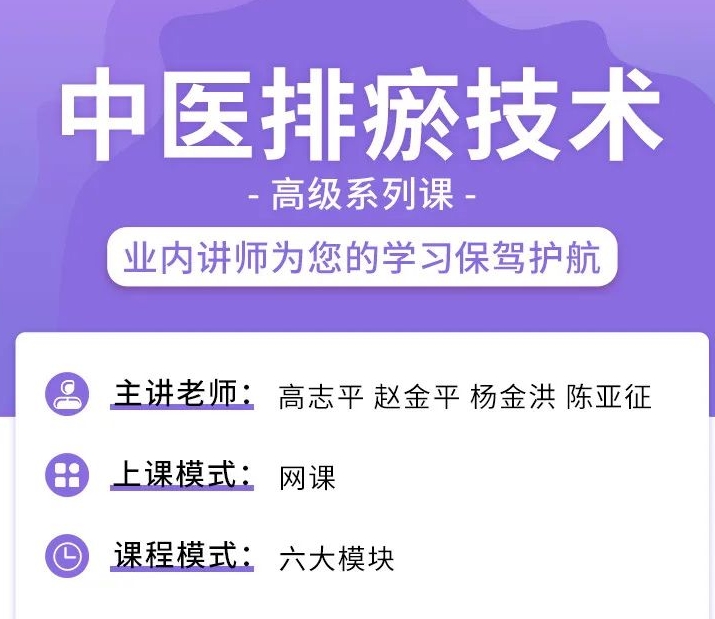 元培工匠职教院中医排瘀技术高级系列课