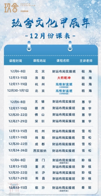 玖舍文化_易经培训_风水课程_姓名八字_12月13-15日 临 汾 财运布局实操班 秦瑶